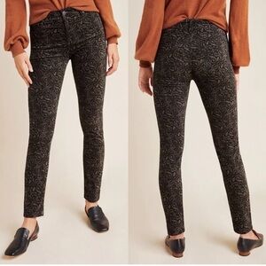 Anthropologie X AG Adriana Goldschmied Stevie Velvet High Rise Skinny Jeans